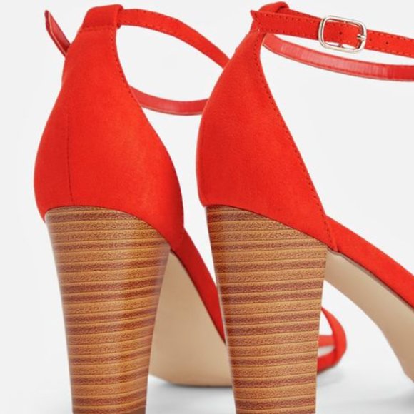 Masha Heeled Sandal - Poppy Red - Picture 2 of 4